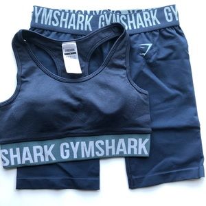 Gymshark M/S Fit Seamless Bikimg Shorts & Flex Seamless Sports Bra Set